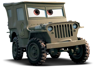 Sarge. Credit to Disney Cars, Cars 2 and pixar.wikia.com